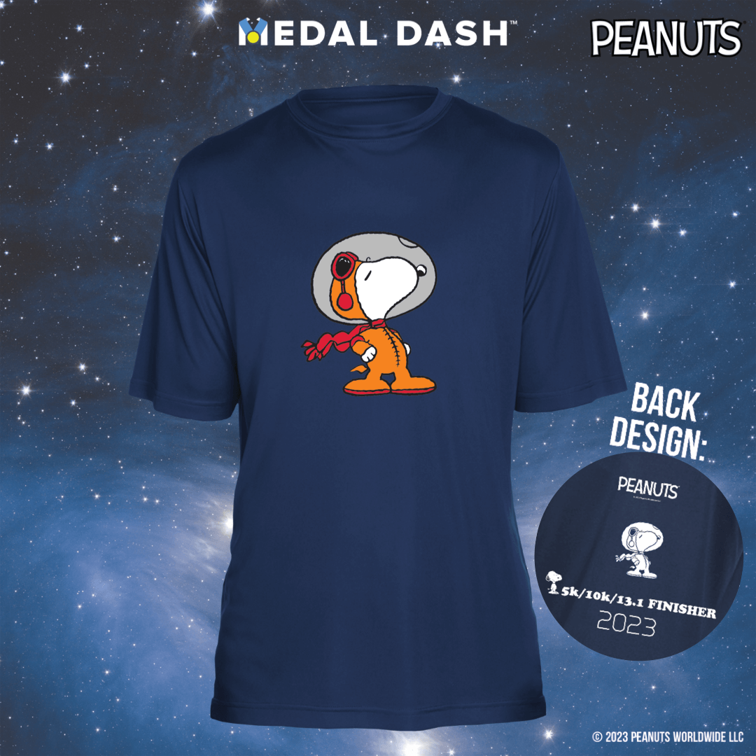Astronaut Snoopy Short Sleeve Shirt - Medal Dash